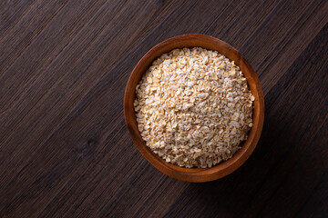 俯瞰から見たオートミール