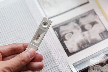  positive pregancy test with ultrasound photo