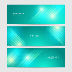 Fototapeta premium Technology global green wide banner design background