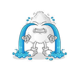 onigiri crying illustration. character vector