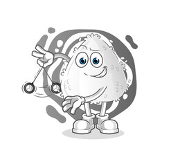 onigiri hypnotizing cartoon. cartoon mascot vector