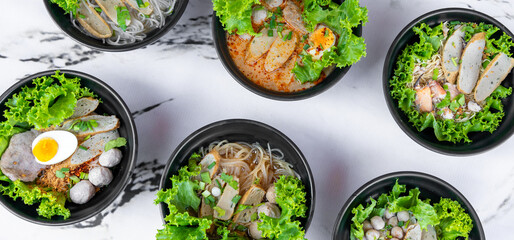 Thai Mixed Noodle Soups 