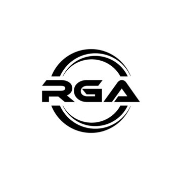 RGA letter logo design with white background in illustrator, vector logo modern alphabet font overlap style. calligraphy designs for logo, Poster, Invitation, etc.