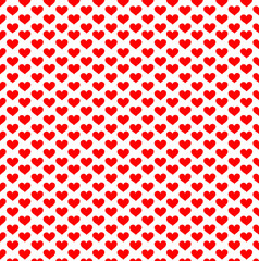 Red heart seamless patterns with black hearts. Seamless background with hearts. Valentine's Day. Gift wrap, print, cloth, cute background for a card. 