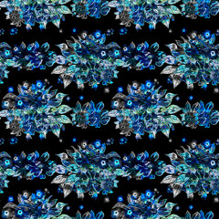 seamless pattern abstracts floral composition
