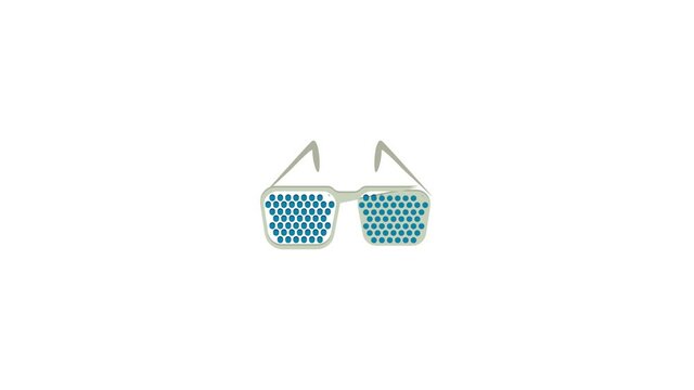 Pinhole glasses icon animation best cartoon object on white background