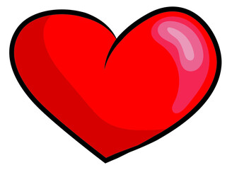 Heart illustration. Valentine's Day. Vector illustration.