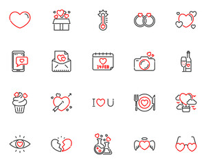 set of valenitne icons, heart, wedding, romance, love