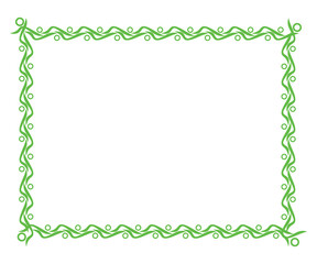 abstract artistic creative green floral border