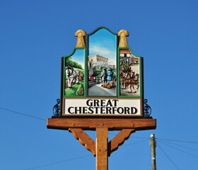 Great Chesterford Village Sign, Essex, UK