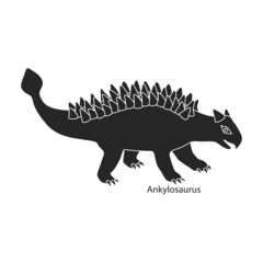 Ancient dinosaur vector icon.Black vector icon isolated on white background ancient dinosaur.