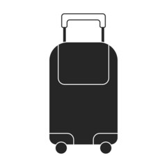 Suitcase vector icon.Black vector icon isolated on white background suitcase.