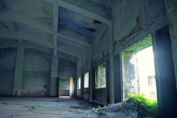 abandoned hall