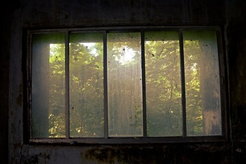old abandoned window 