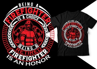 Fototapeta premium firefighter t-shirt design firefighter grandpa t-shirt design