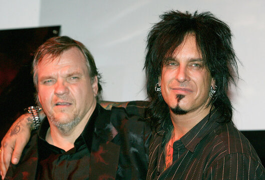 Meat Loaf and Nikki Sixx attend news conference announcing new album in New York