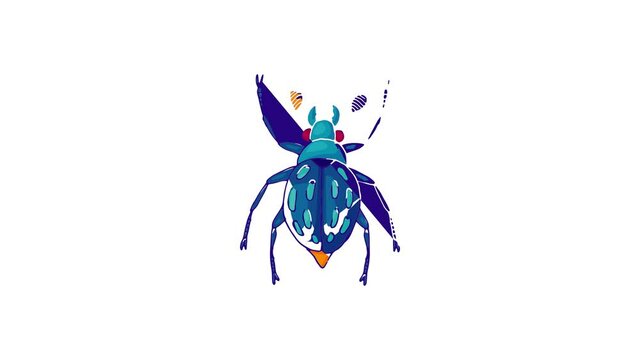 Insect bug icon animation best cartoon object on white background