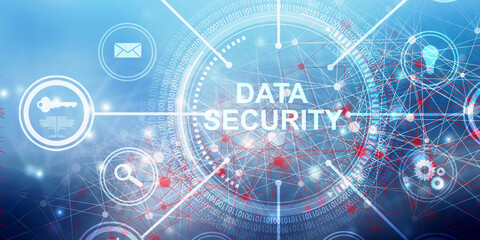 2d illustration data security concept