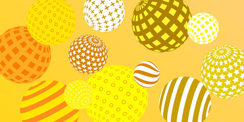 Retro 3d illustration abstract balls, great design for any purposes.  Modern poster for cover design.  Vector technology background.  Background wall design.