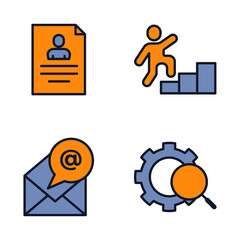 Headhunting And Recruiting elements set icon symbol template for graphic and web design collection logo vector illustration