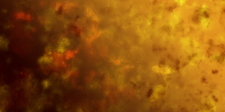 Gradient golden mist with red flares. Abstract illuminated background. Illustration.