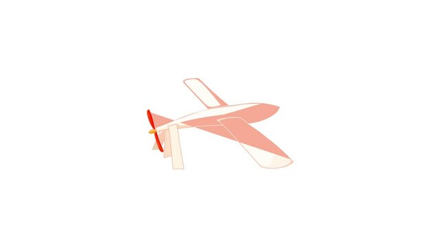 Glider icon animation best cartoon object on white background