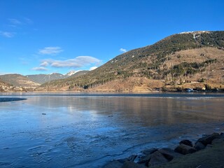 lake and mountains