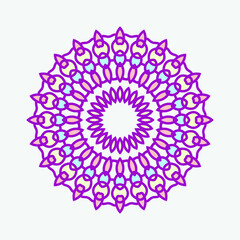 Vector hand drawn doodle mandala. Ethnic mandala with colorful tribal ornament. Isolated. Bright colors.