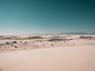 Fototapeta na wymiar White Sands National Park . Sand Dunes in New Mexico