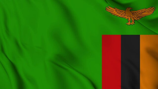 Flag of Zambia. High quality 4K resolution