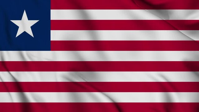 Flag of Liberia. High quality 4K resolution