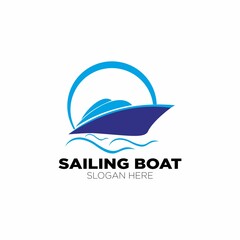 sailing ship logo design, sailing boat, an image of a ship or boat suitable for a business symbol or logo