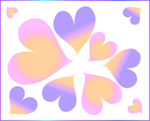 Vector heart design Love will save the world. Holiday abstract background with colorful hearts. Valentine's Day.
for all kinds of decorations and designs. Atmosphere of love for cosmetics design, gift