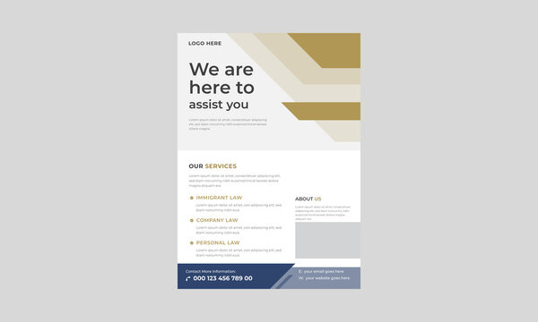 Law Firm Flyer Design, Lawyer Flyer Design Digital Marketing For Law Firms Vector Design, Lawyer Service Poster Leaflet Template,