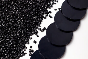 granules of polypropylene, polyamide. Background. Plastic and polymer industry. Microplastic...