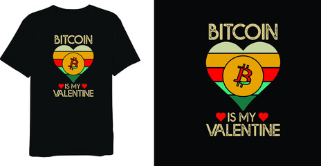 Valentine Bitcoin T-shirt design 