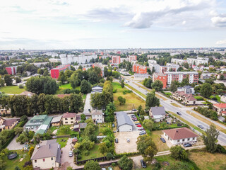 aerial view of the eastern europe city