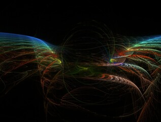 Naklejka premium Imaginatory fractal abstract background Image
