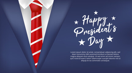 Presidents day background with president suit