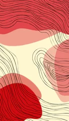 Deurstickers Rood abstract achtergrond vectorontwerp