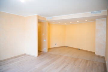 empty room with door