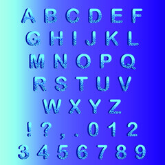 Letters of the alphabet. A set of letters for a title, title, poster, comic book or banner design. For designing a wide range of objects of various sizes and colors without loss of quality.EPS10.