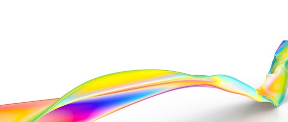 Modern colorful flow poster. Wave Liquid shape