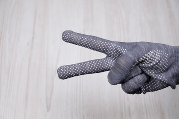 body language. Gestures. The symbol of victory. Victory