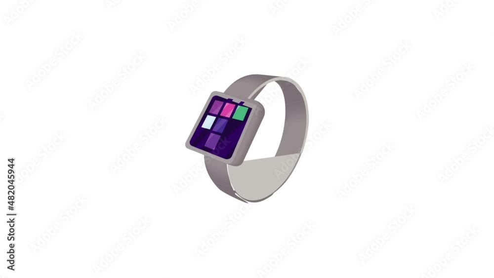 Canvas Prints smart watch icon animation best cartoon object on white background