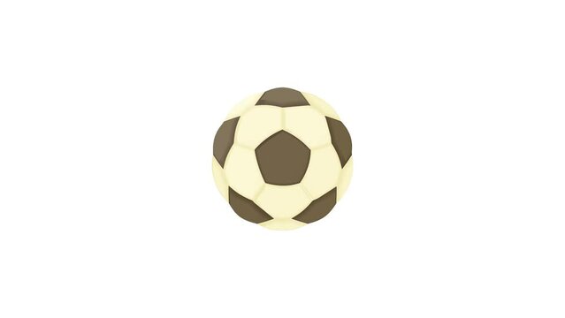 Soccer ball icon animation best cartoon object on white background