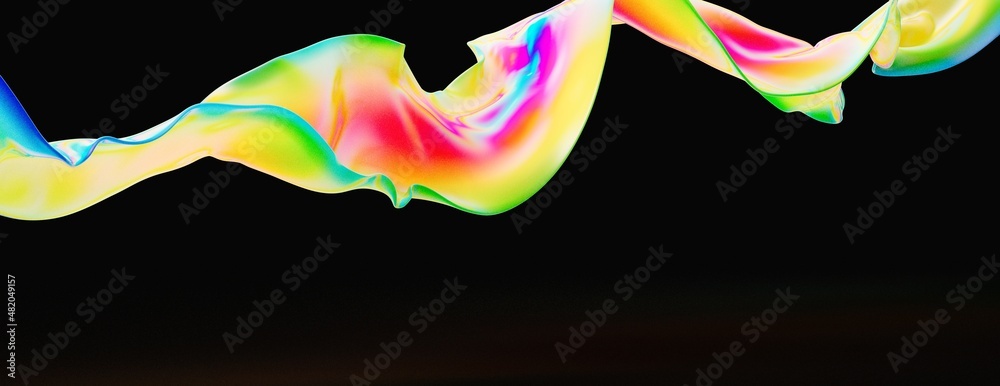 Aufkleber Background with an abstract liquid color flow and motion of a wavy