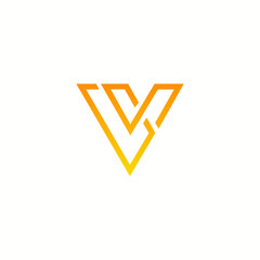 letter V logo, vector template, S illustration, business, app, monogram, symbol, icon, sign, professional, luxury, minimalist, logo design