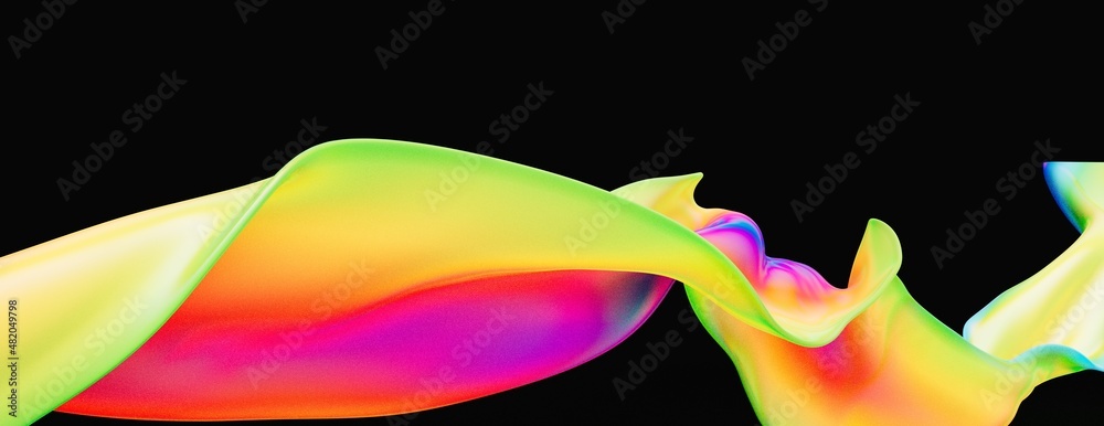 Poster Background with an abstract liquid color flow and motion of a wavy