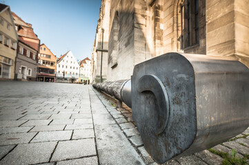 Sturmbock vor der Marienkirche Reutlingen